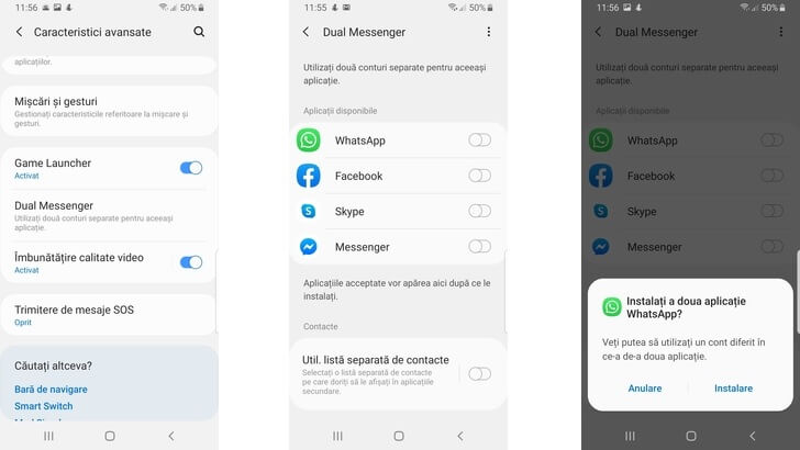 Dual Messenger: Cum să utilizezi simultan două numere WhatsApp pe telefon 8 Setari Dual Messenger - WhatsApp