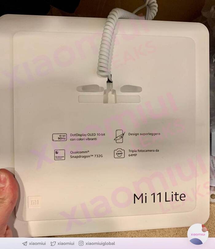 Xiaomi Mi 11 Lite: specificații cheie scurse 8 Xiaomi Mi 11 Lite specificatii cheie